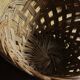 Vintage high round wicker basket with openwork.