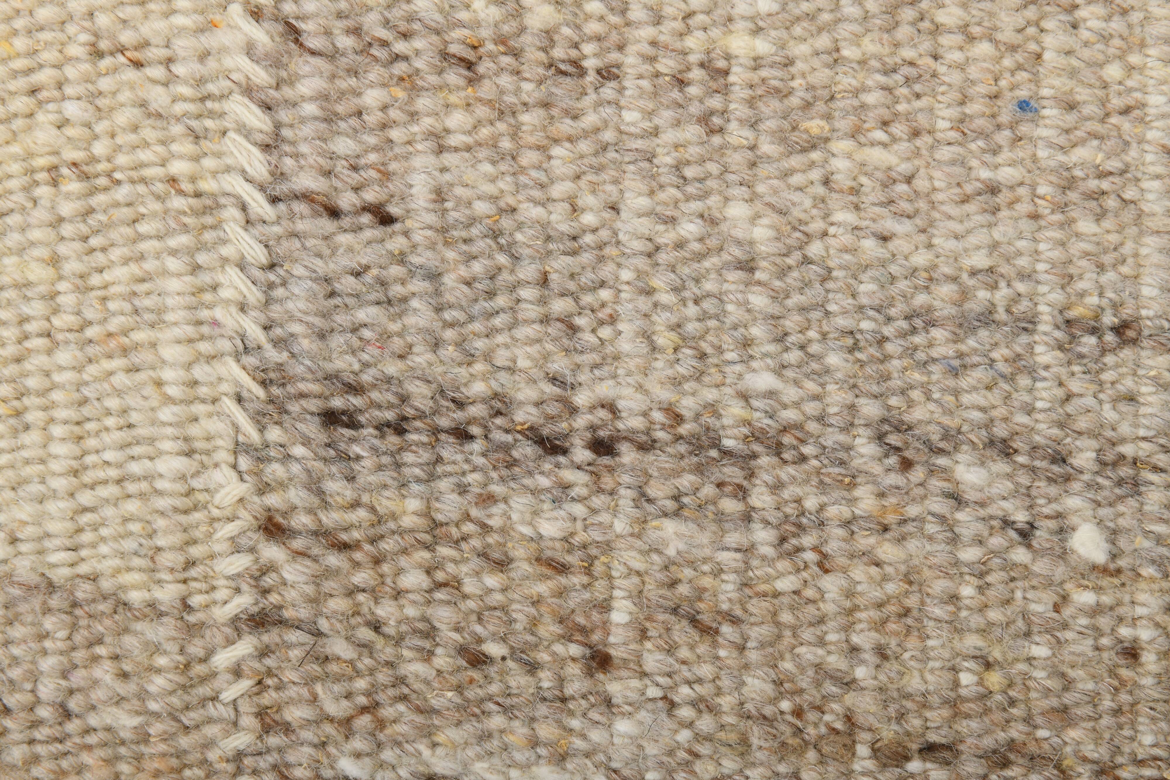 7x10 Beige & Brown Ethnic Kilim Rug 220x301Cm SK 35391