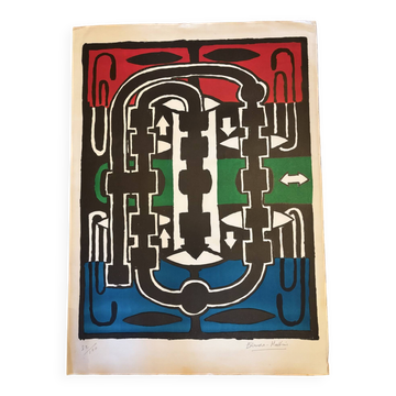 Lithographie originale etienne-martin "demeures" signée numérotée 22/1