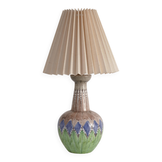 Unique Scandinavian Modern Earthenware Table Lamp by Tilgmans, Sweden 1955