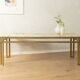 Elegant Hollywood Regency coffee table, marble and brass, 1970s