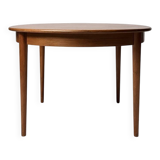 Vintage Scandinavian extendable round table P. Jeppesens Møbelfabrik