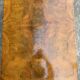 Elm burl coffee table and brass 70s Roche Bobois