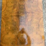 Table basse loupe d'orme et laiton 70' Roche Bobois