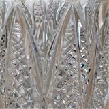 Crystal and metal ice cube bucket - vintage 50s