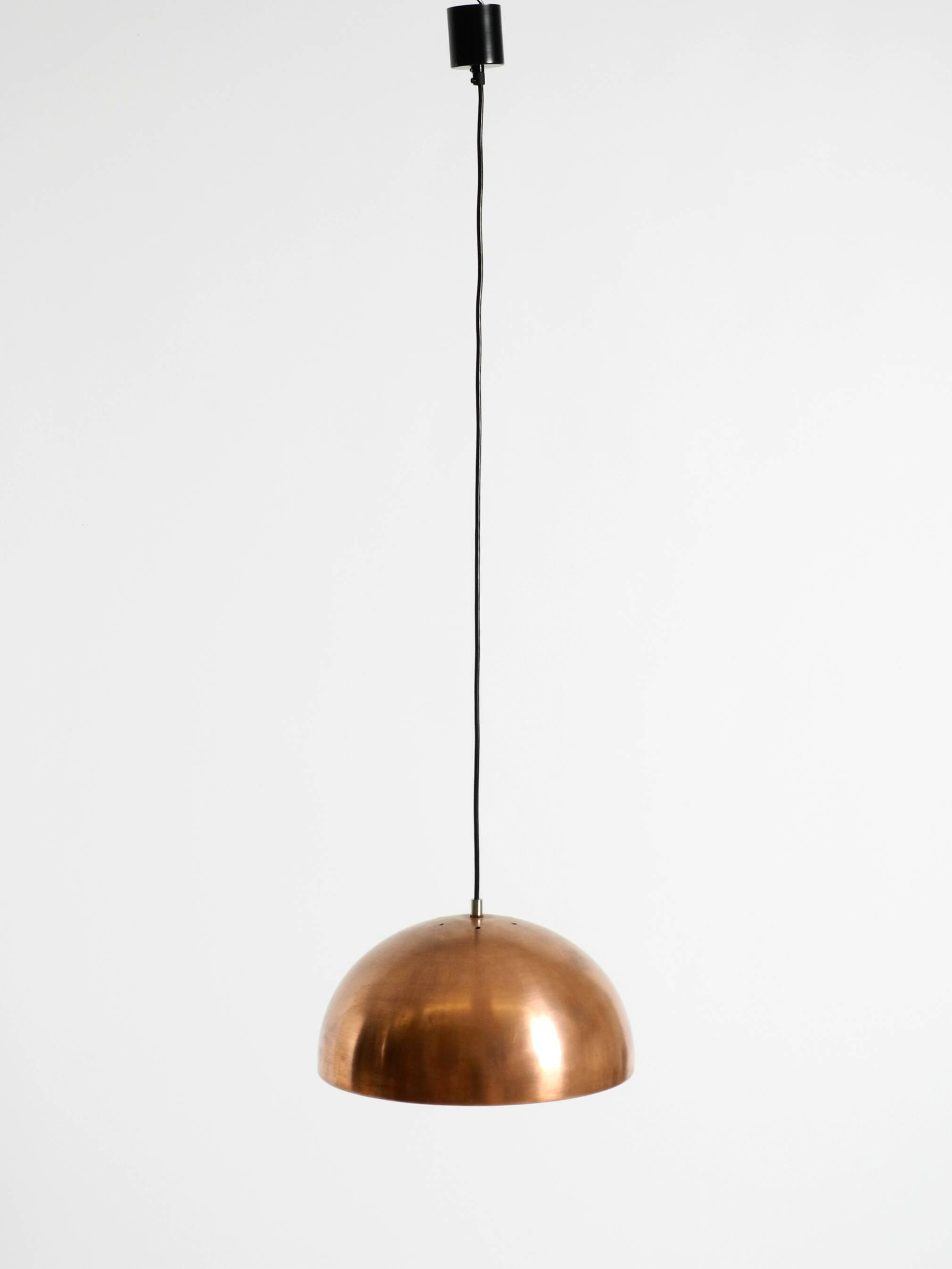 Original Italian Mid Century Modern copper dome pendant light
