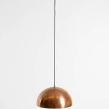 Original Italian Mid Century Modern copper dome pendant light
