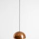 Original Italian Mid Century Modern copper dome pendant light