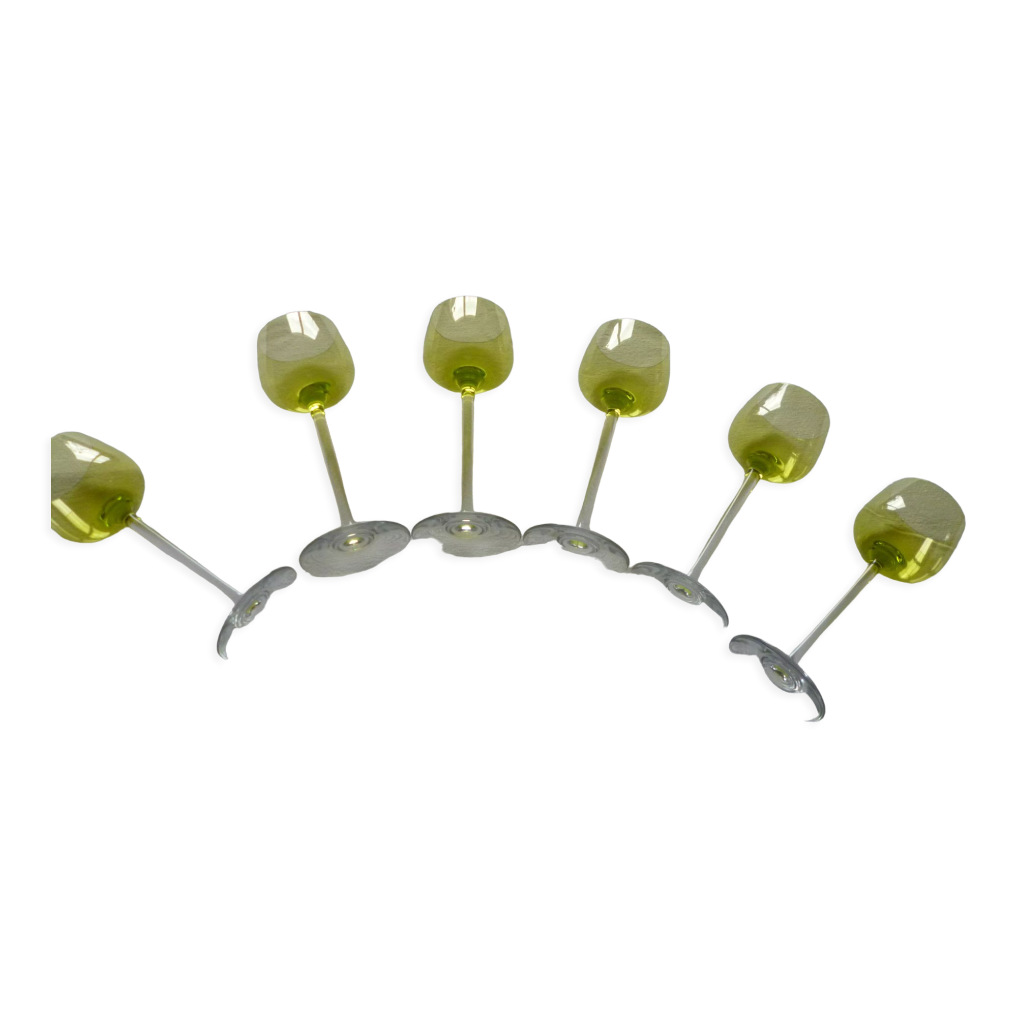 Set of 6 Baccarat stemmed glasses