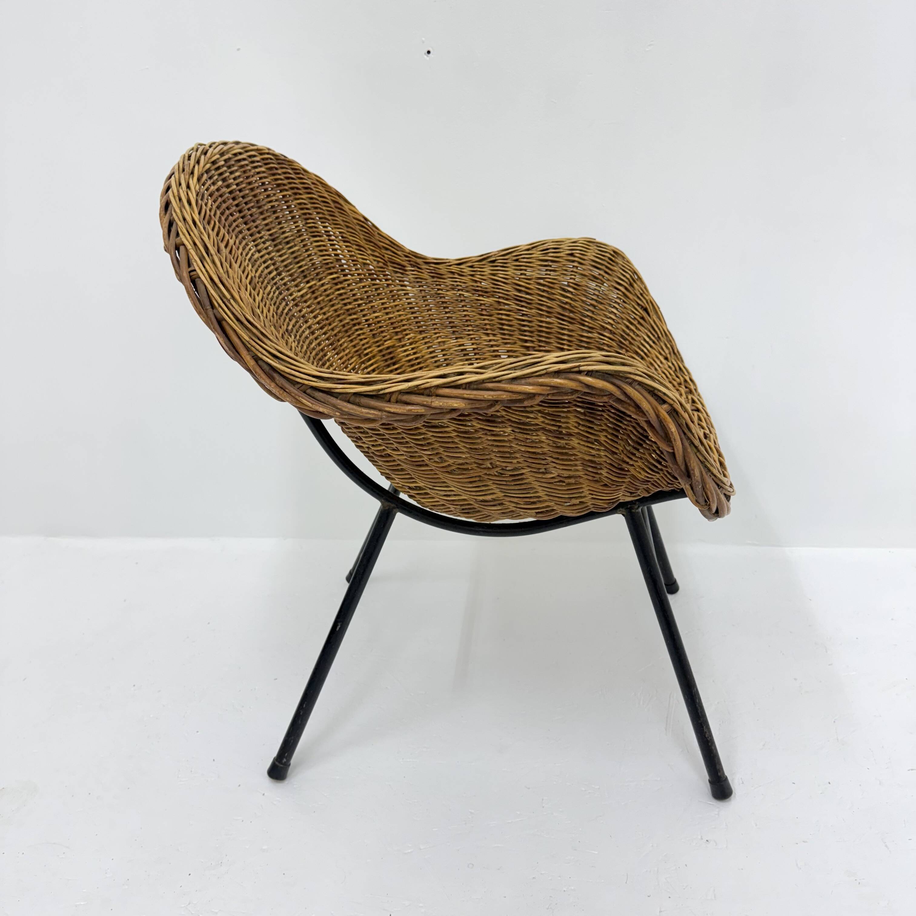 Mid-Century design wicker chair , 1950’s