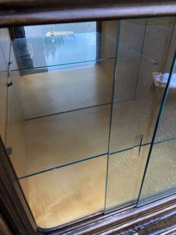 Enfilade Art deco chippendale Mid-century vintage 1950 Ronce de noyer