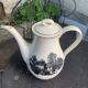 Coffee service, in earthenware with country motif, Boch La Louvière Belgium