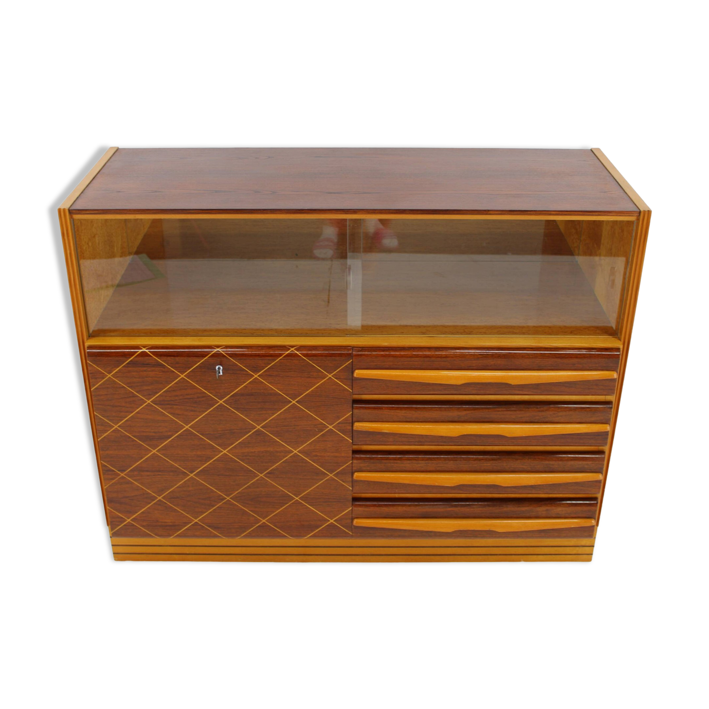 1960s Wooden Cabinet /Chest Of Drawers, Czechoslovakia