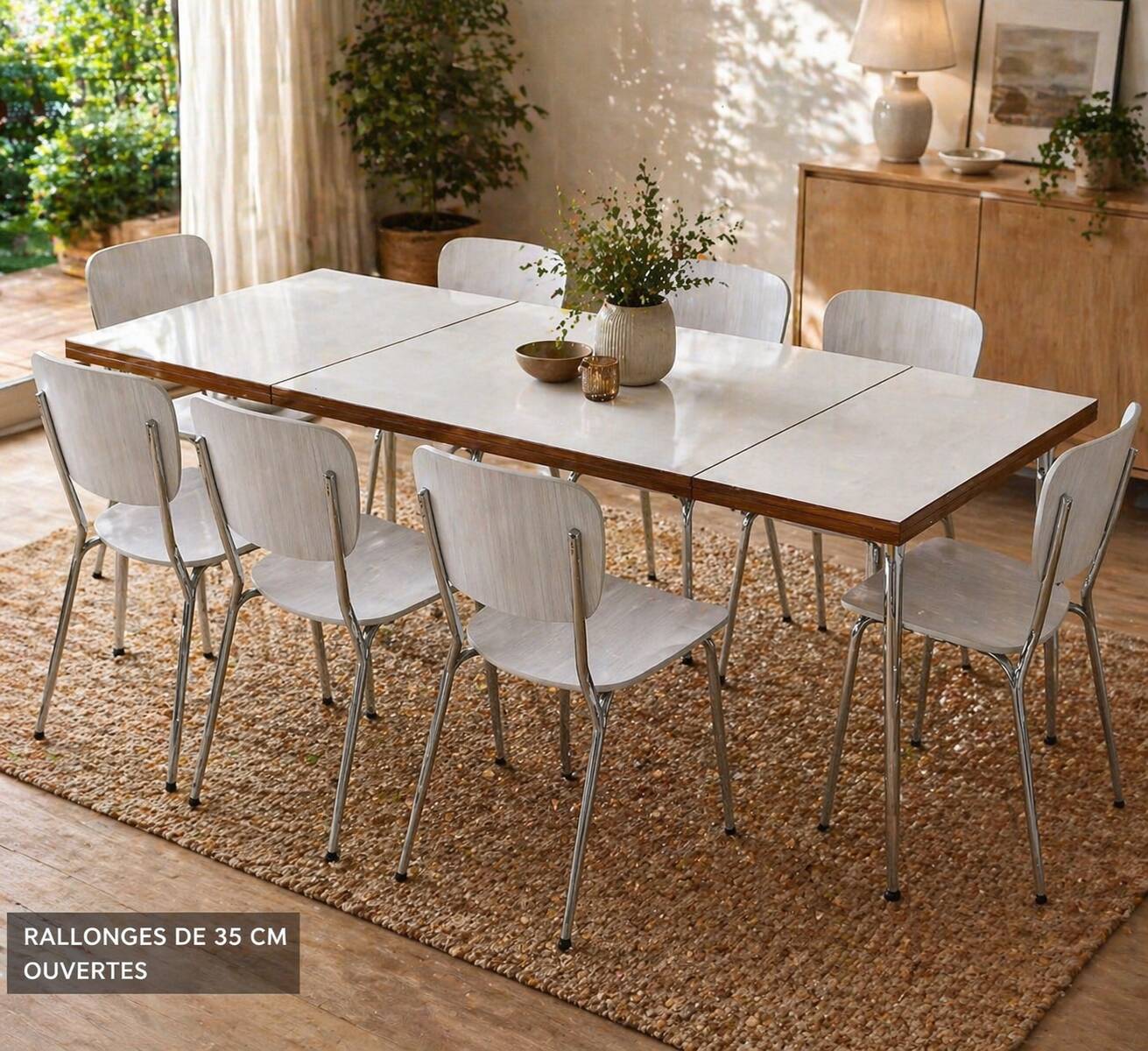 White Formica Kitchen Table - Keller - Very good condition