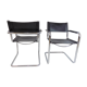 Matteo grassi mg5 set of 2 leather cantilever chairs