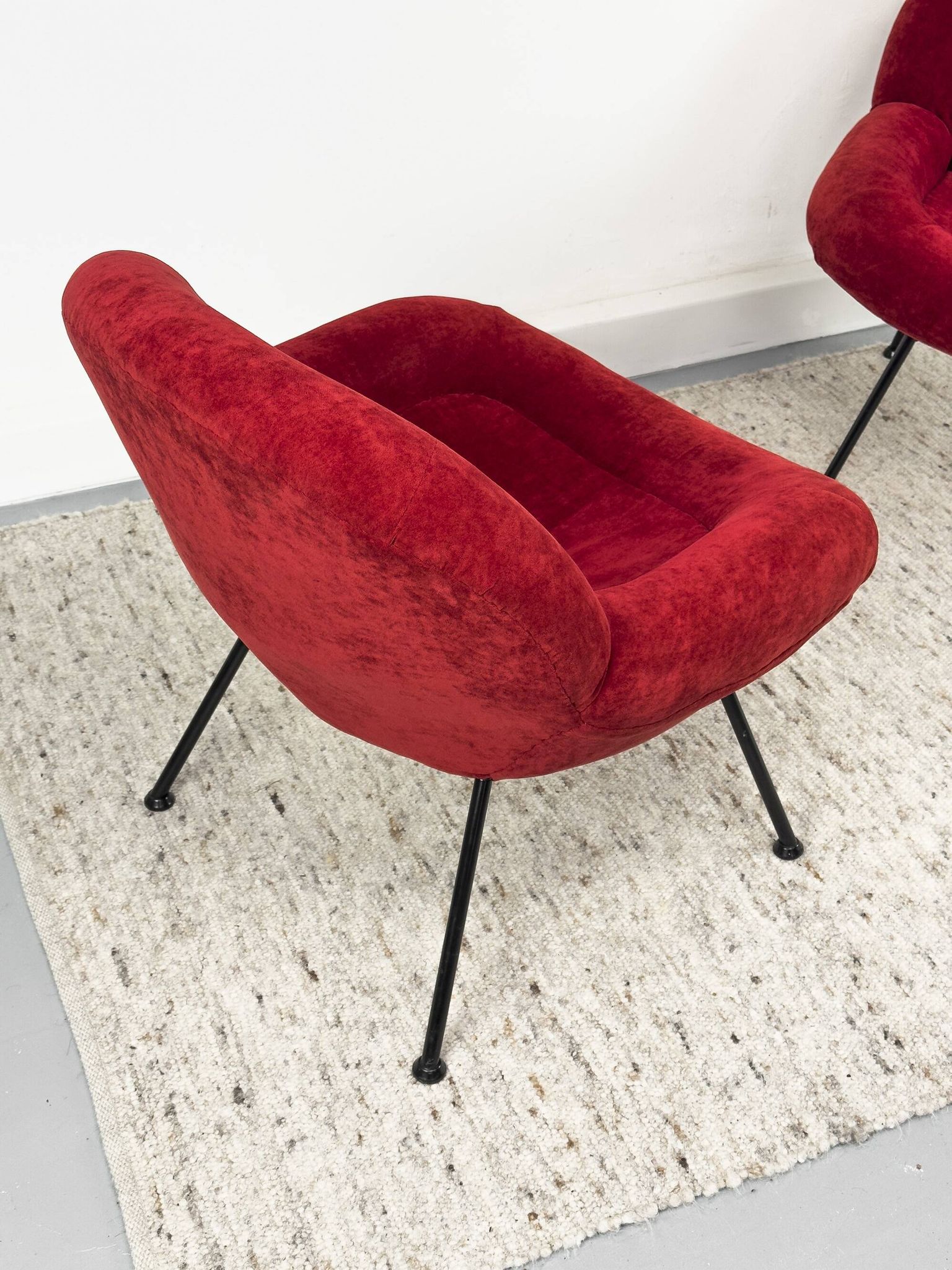Red loungers by Fritz Neth for Correcta, 1950s, set of 2