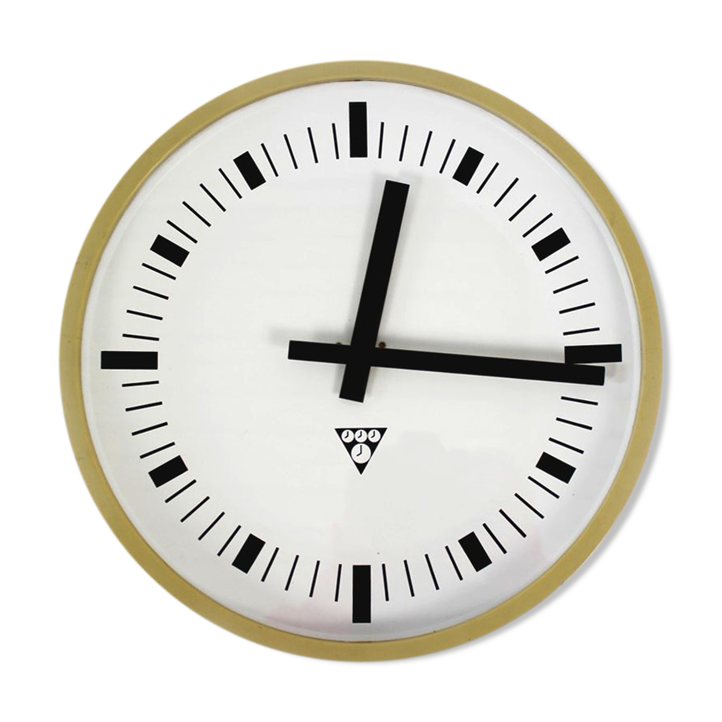 Railway gold Factory Clock from Pragotron, 1970's