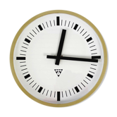 Railway gold Factory Clock from Pragotron, 1970's