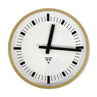Railway gold Factory Clock from Pragotron, 1970's