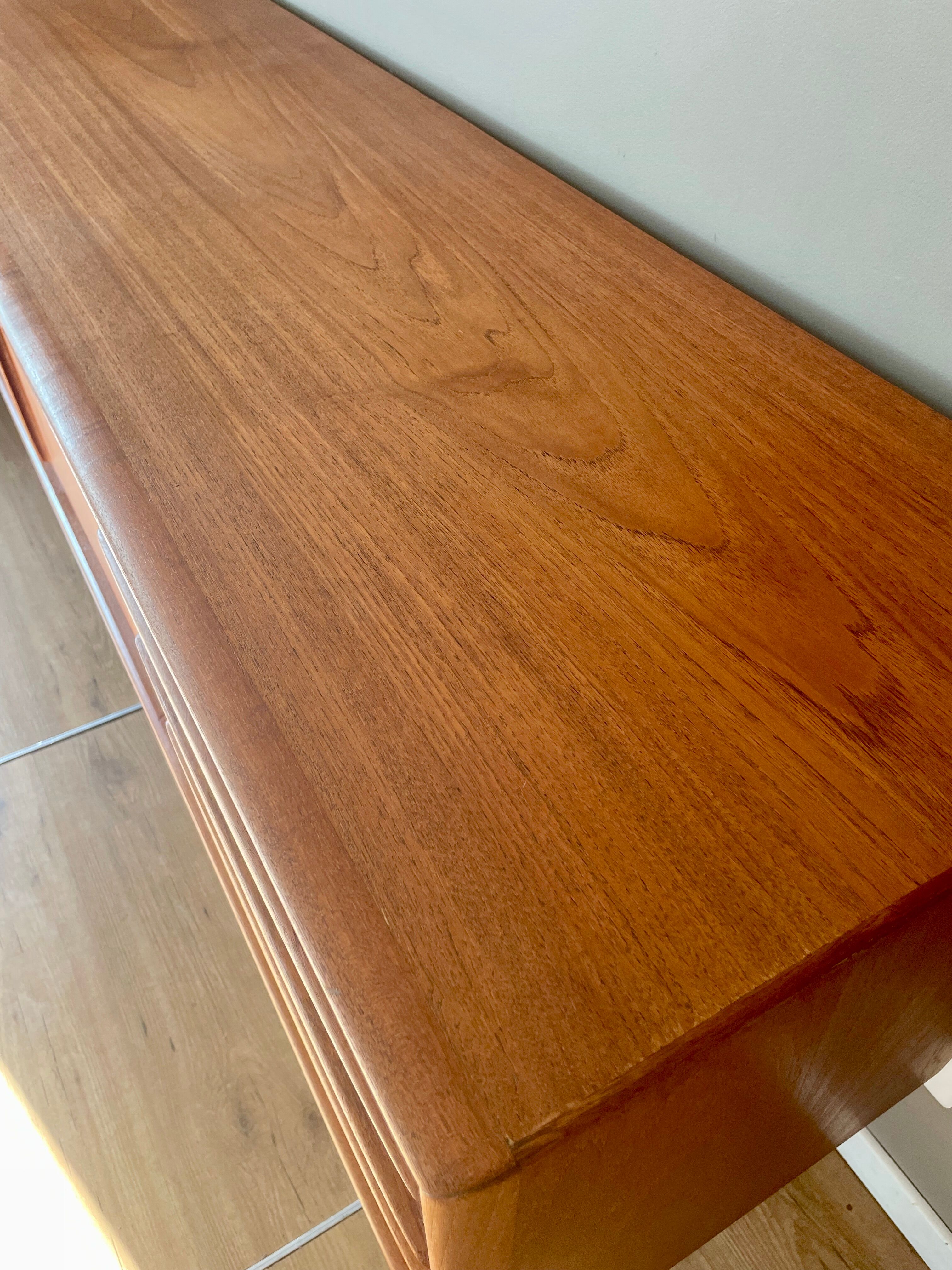 Vintage Scandinavian teak row by Bernhard Pedersen for Samcom, 1960s