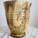 Vases en glaçure opaline Art déco, Verreries de Scailmont Henri Heemskerk Belgie