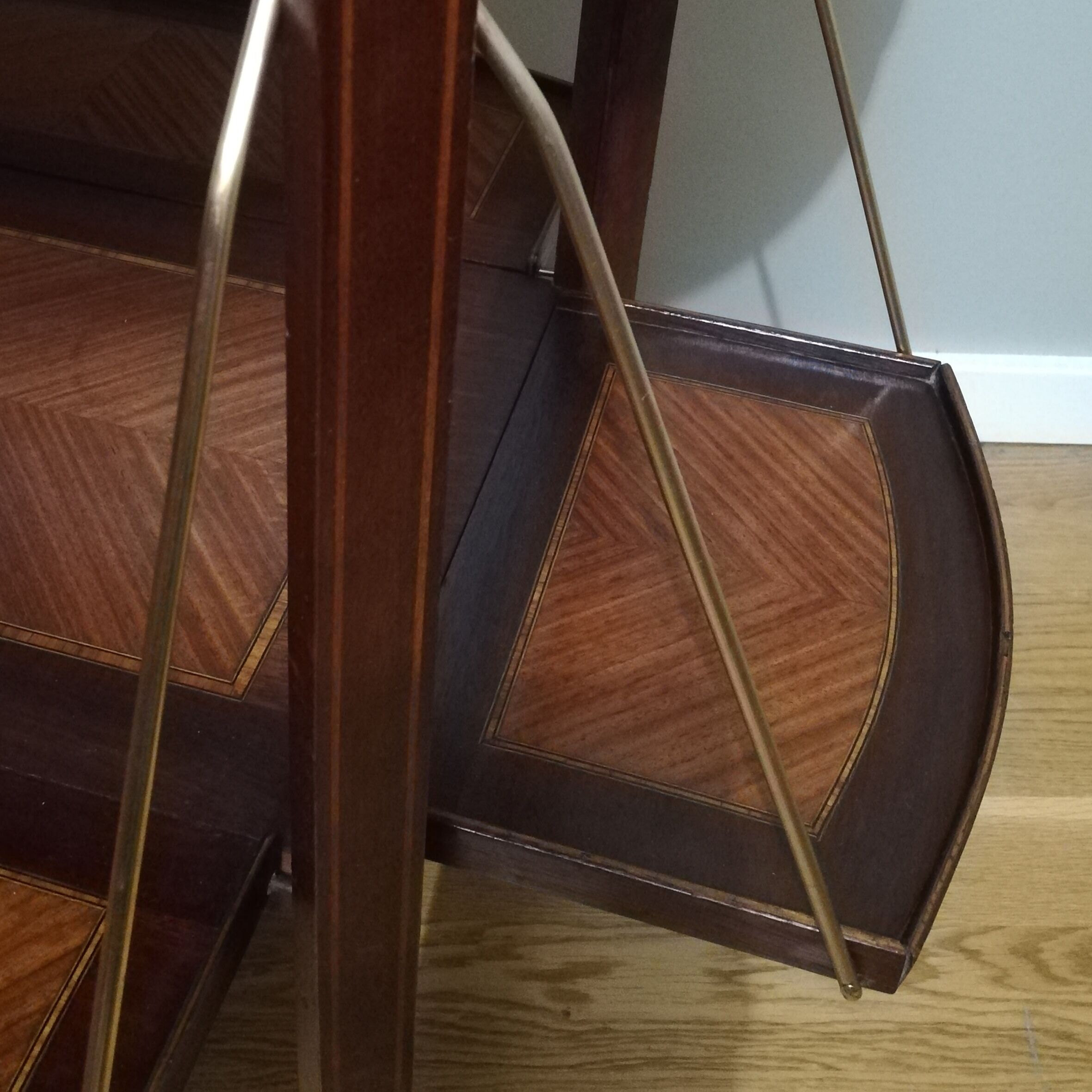 Art deco dessert in mahogany and marquetry