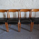 Set of 4 chairs salon by Niels O Möller No. 71 Denmark