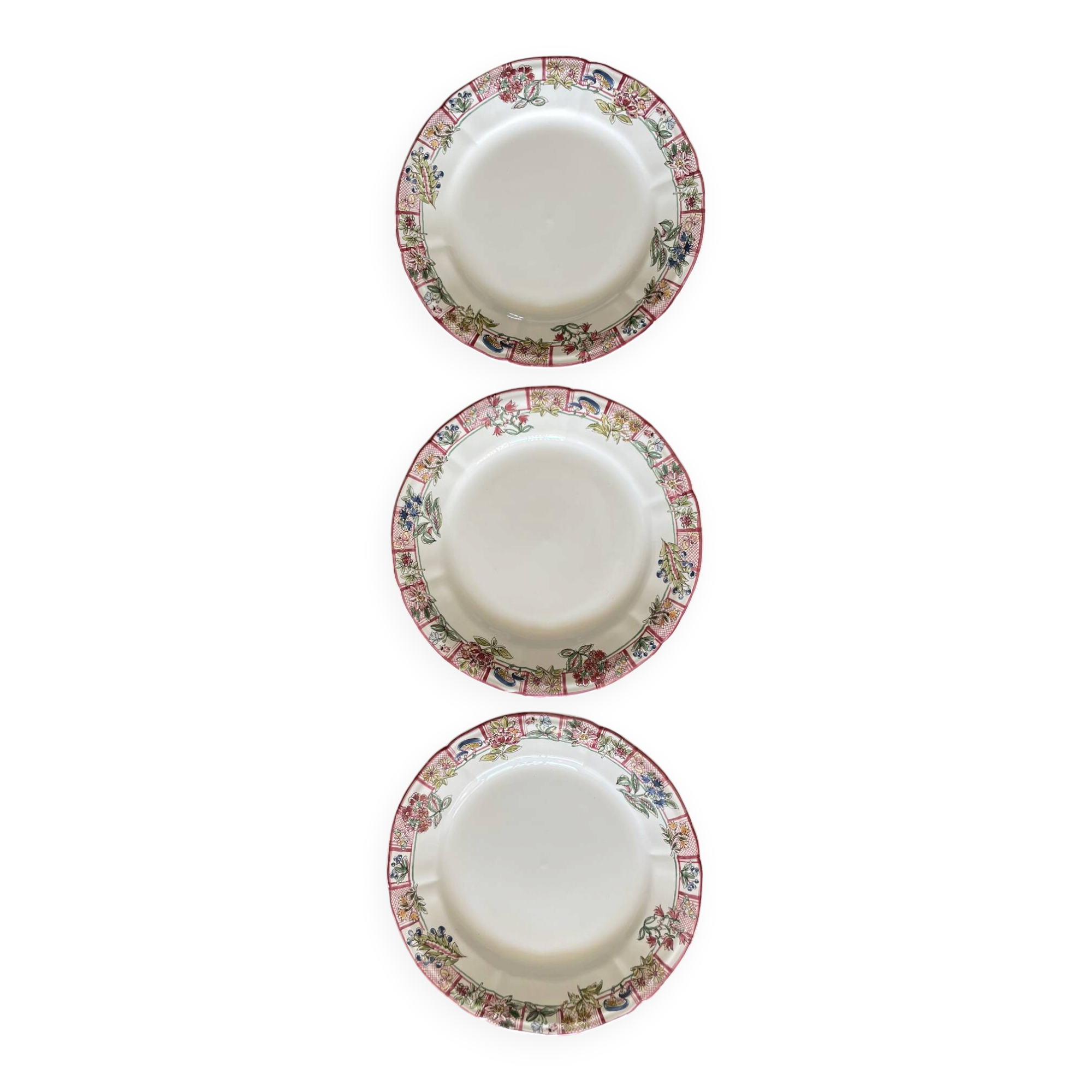Set of 3 Gien plates