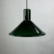 Green Danish glass pendant by Michael Bang for Holmegaard 1972
