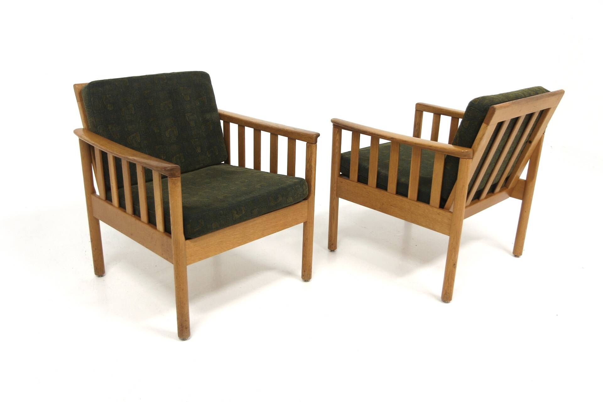 Set de 2 fauteuils en chêne, Skaraborgs Möbelindustri, Suède, 1960