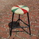 Console vintage vert menthe avec son tabouret