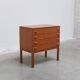 Commode suédoise en teck avec poignées en métal, années 1970
