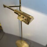 Brass & Opaline Floor Lamp by Milan, Spain, 1980s