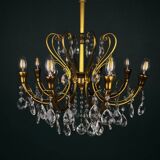 Vintage crystal chandelier, Italy, 1950s