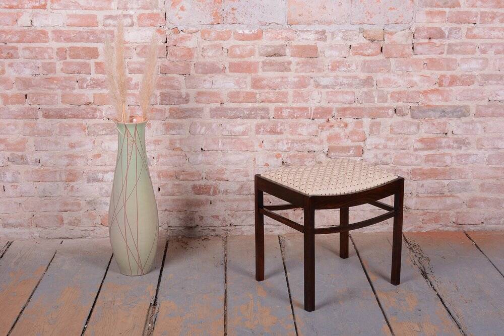 Art Deco Stool in Beech, Czech, 1920s