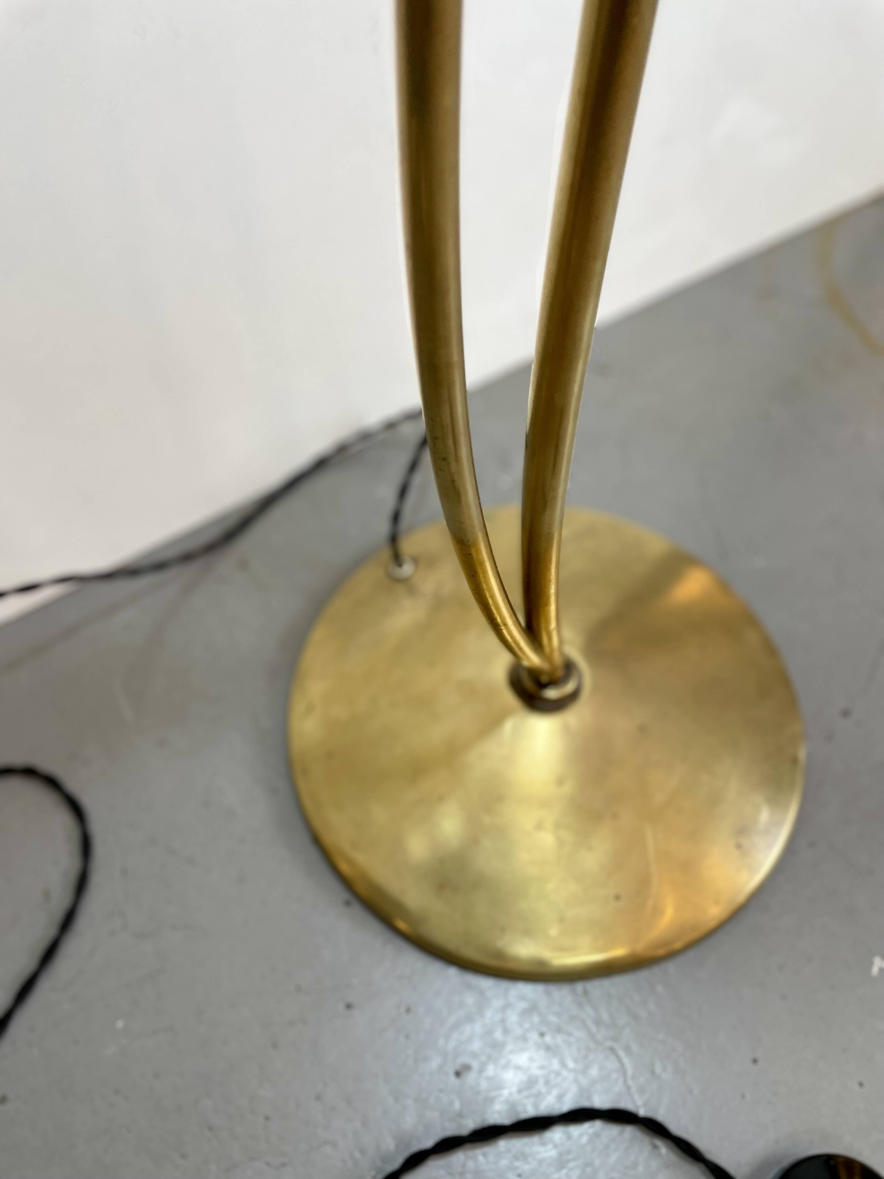 Mid-Century Brass Floor Lamp, 1950s