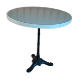 Round bistro table wrought iron and formica