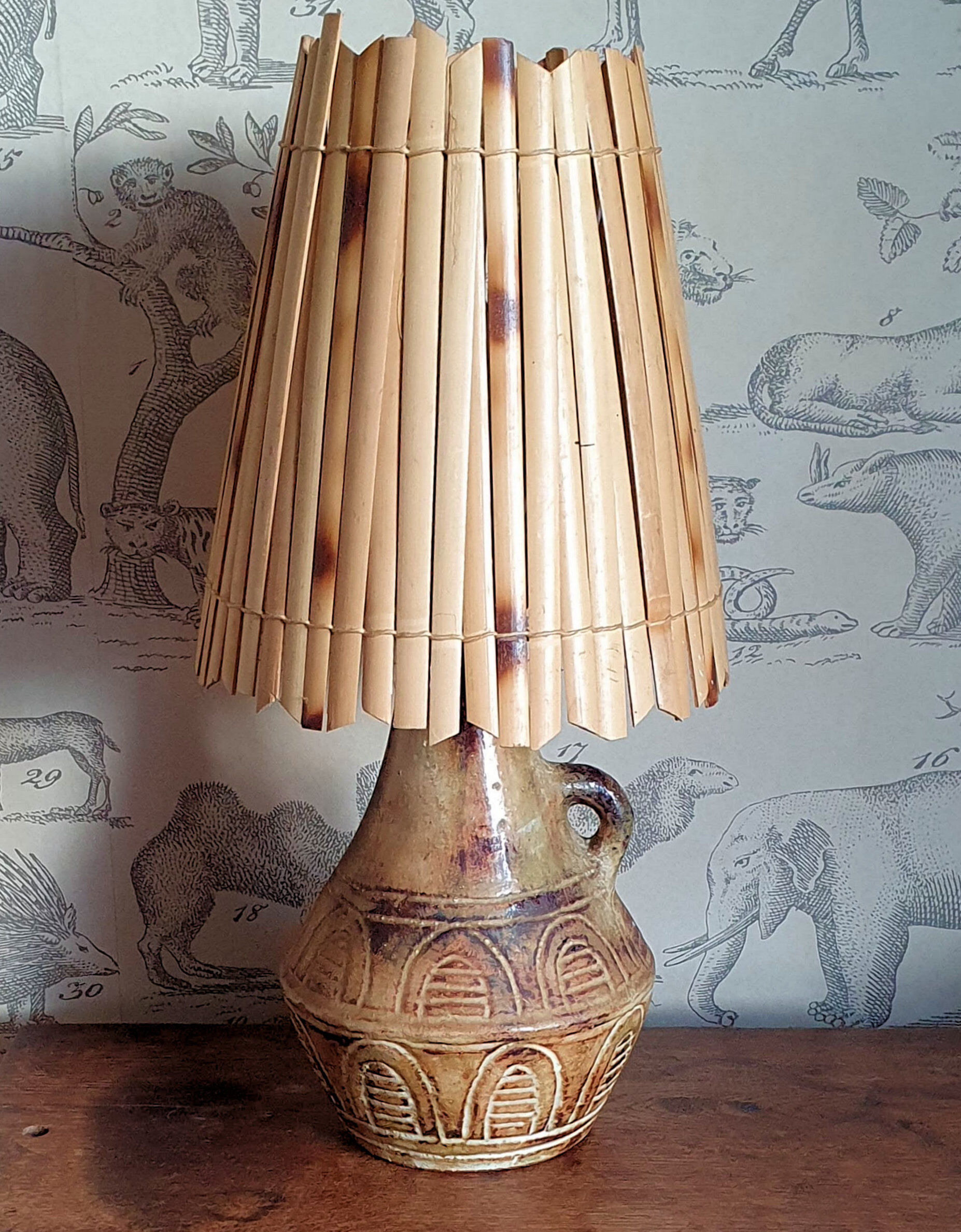 Olivier Pettit Vallauris ceramic lamp