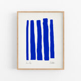 Abstract blue giclee print, 50x70cm