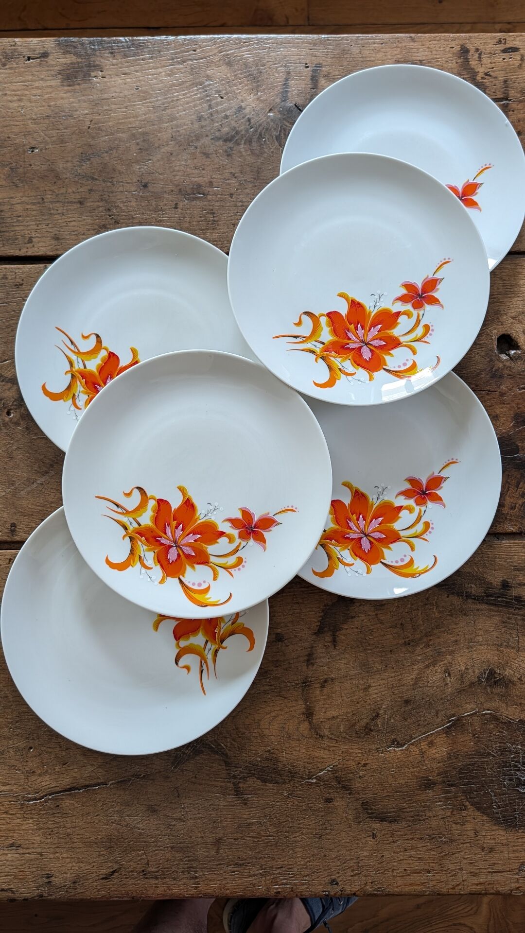 Assiettes Winterling décor floral seventies