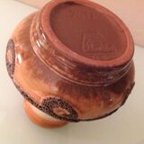 Fat Lava beige ceramic vase by Strehla West Germany vintage 60s-70s
