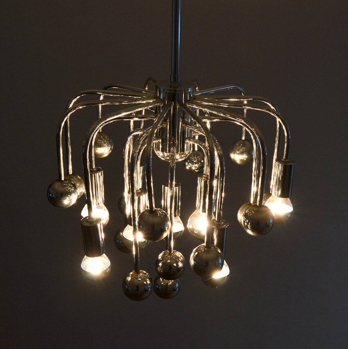 Lustre sputnik space age 9 feux 1970s