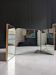 Mid-century tabletop triptych dressing mirror
