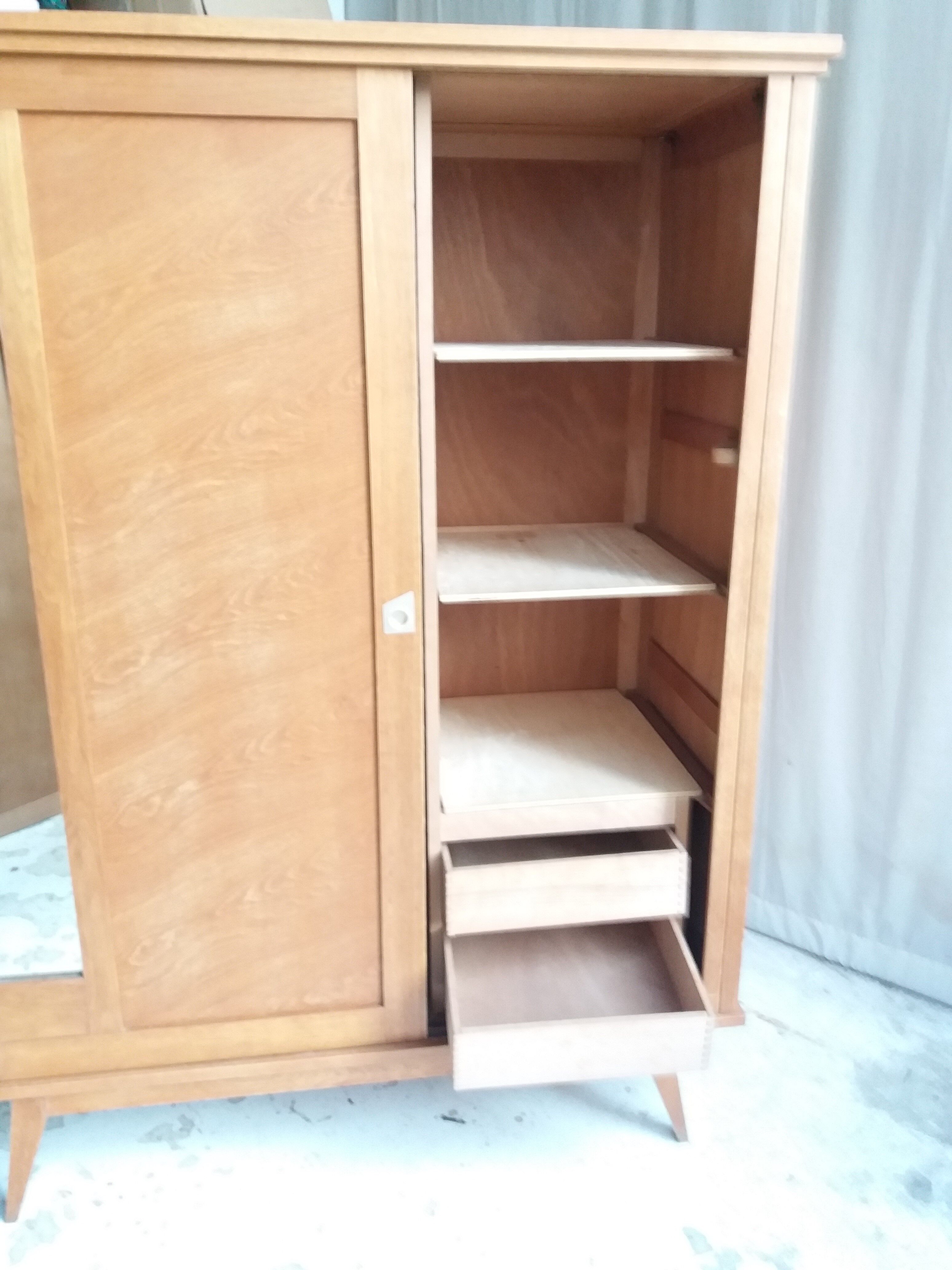 Vintage 2-door and mirror cabinet