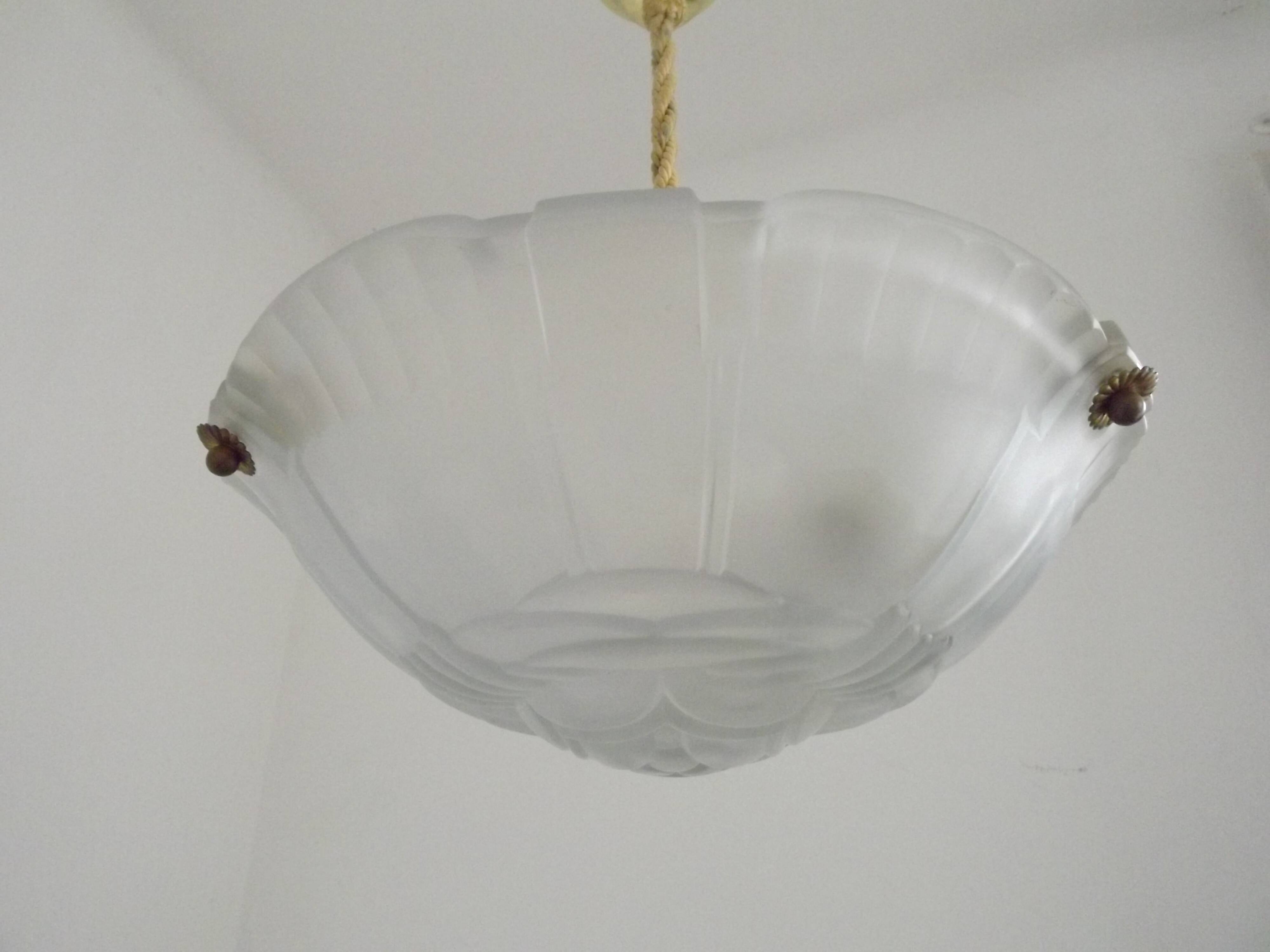 Art Deco Artistar France White Platform Ceiling Light Abstract Design 529