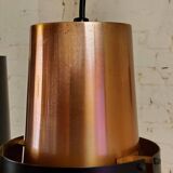 Vintage black brass 'østerport' pendant and wall lamp by Bent Karlby for Lyfa, Denmark 1960s