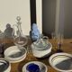Coupelle coquille en verre bleu D10