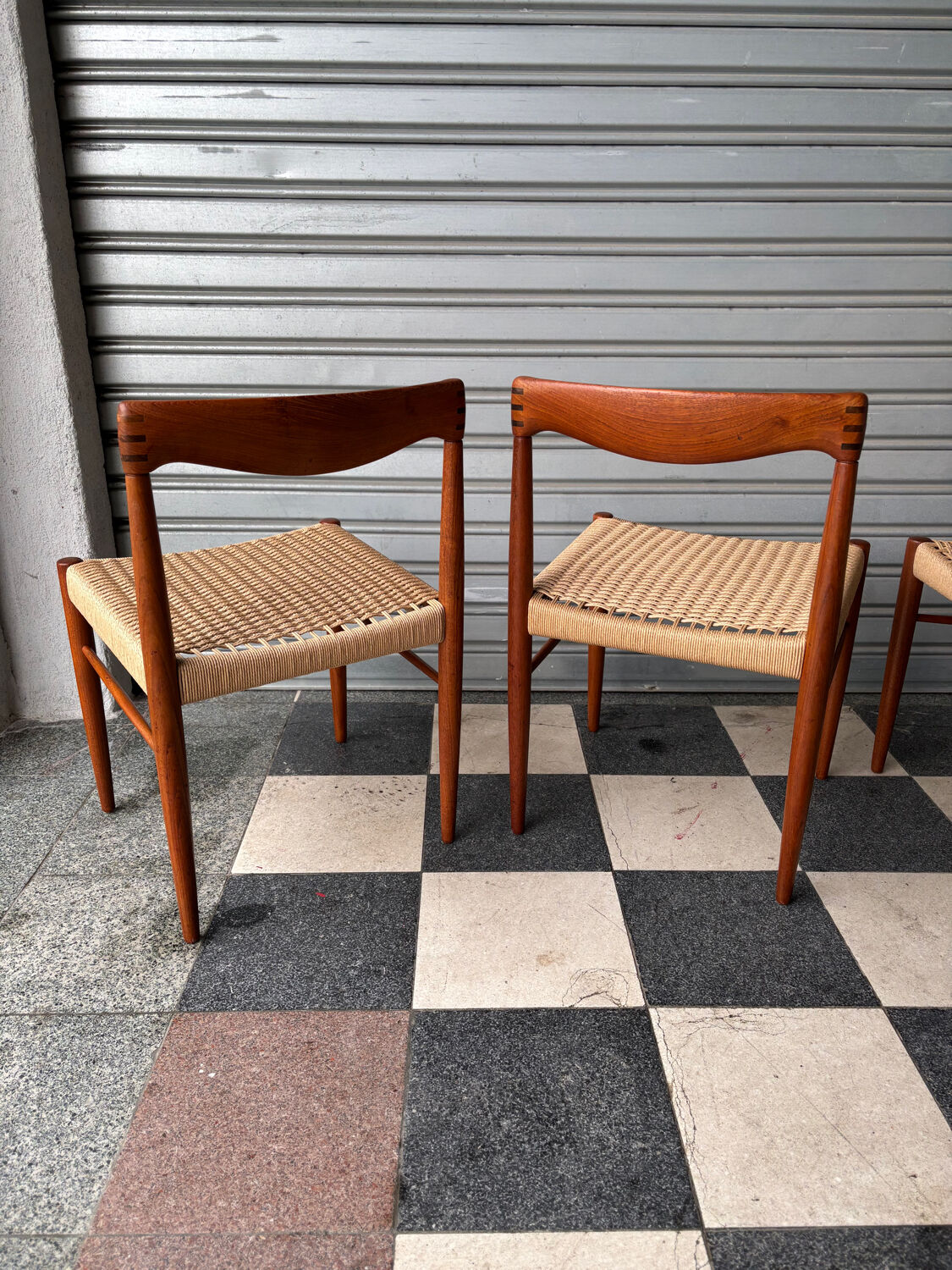 Set of 4 chairs by H.W. Klein for Bramin