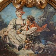 Antique trumeau mirror