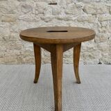 Wooden tripod stool, handle